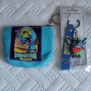 Stitch Blue Kids Accessory Bag Set NWOT